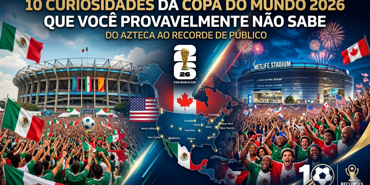 10 curiosidades da Copa do Mundo 2026 que você provavelmente não sabe — do Azteca ao recorde de público