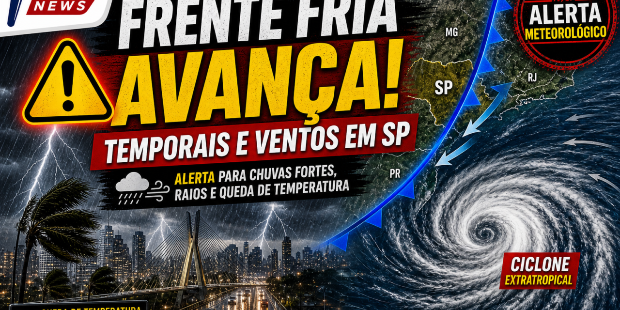 Frente fria rompe bloqueio e traz chuvas fortes a São Paulo a partir de segunda-feira, alerta CGE