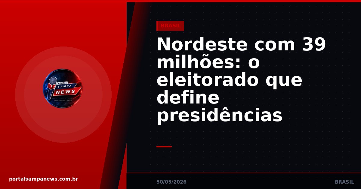 Nordeste com 39 milhões: o eleitorado que define presidências