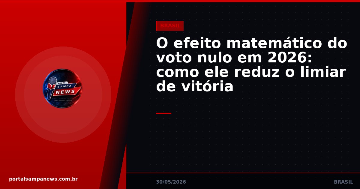 O efeito matemático do voto nulo em 2026: como ele reduz o limiar de vitória