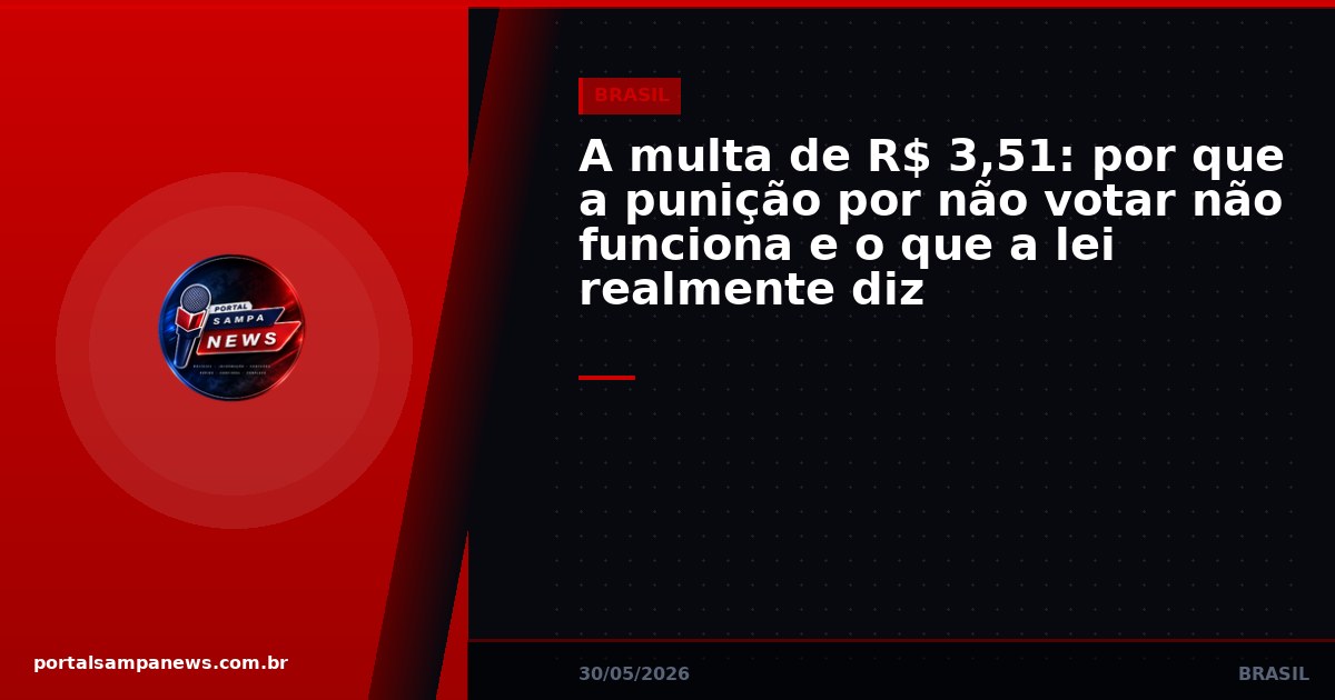 A multa de R$ 3,51: por que a punição por não votar não funciona e o que a lei realmente diz