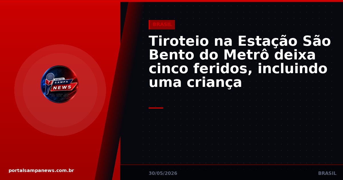 Tiroteio na Estação São Bento do Metrô deixa cinco feridos, incluindo uma criança