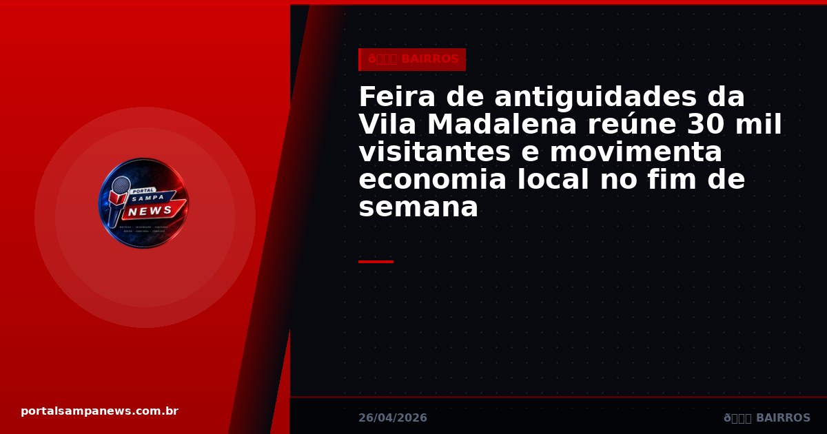 Feira de antiguidades da Vila Madalena reúne 30 mil visitantes e movimenta economia local no fim de semana
