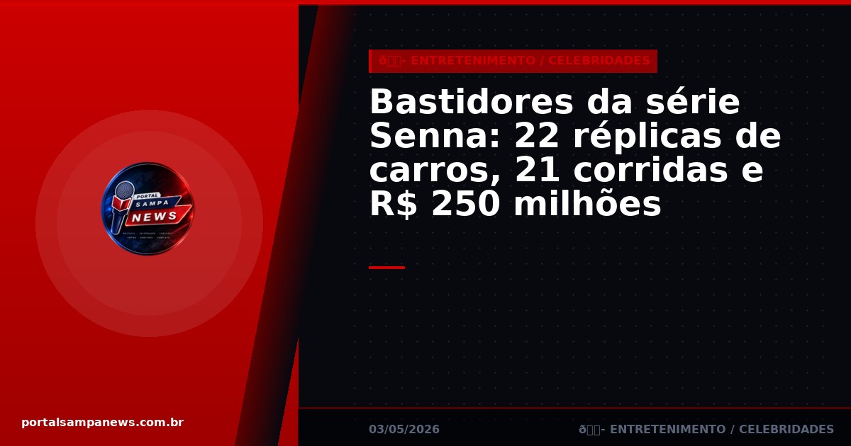 Bastidores da série Senna: 22 réplicas de carros, 21 corridas e R$ 250 milhões
