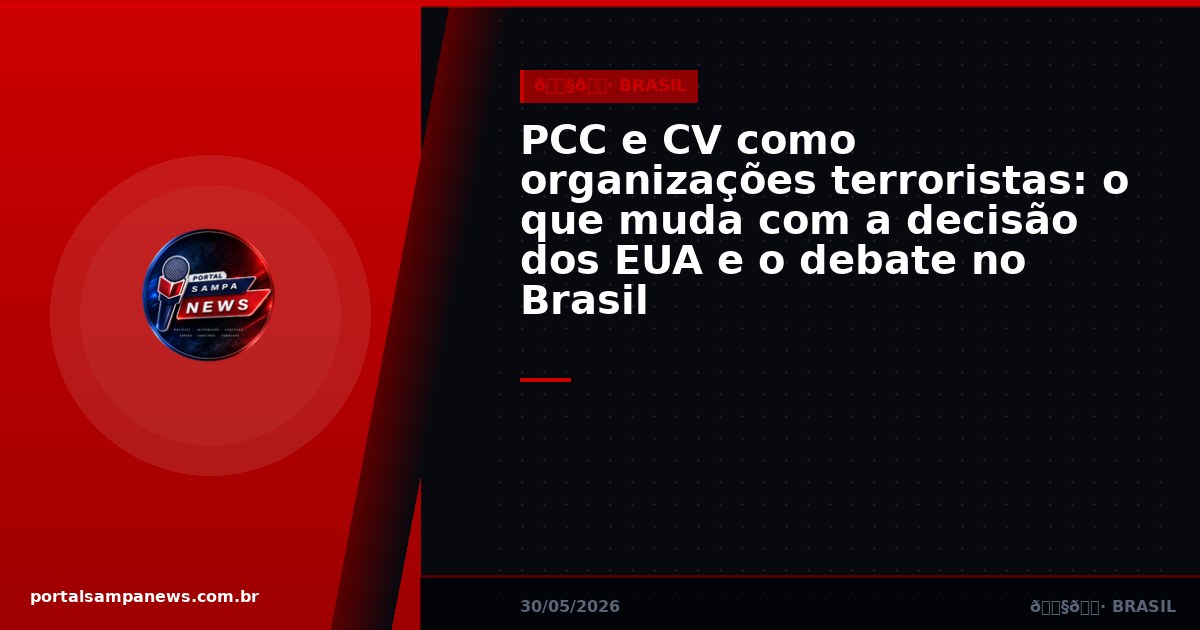 PCC e CV como organizações terroristas: o que muda com a decisão dos EUA e o debate no Brasil