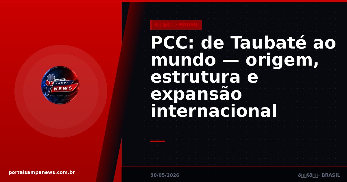 PCC: de Taubaté ao mundo — origem, estrutura e expansão internacional