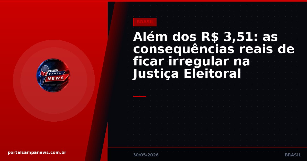 Além dos R$ 3,51: as consequências reais de ficar irregular na Justiça Eleitoral