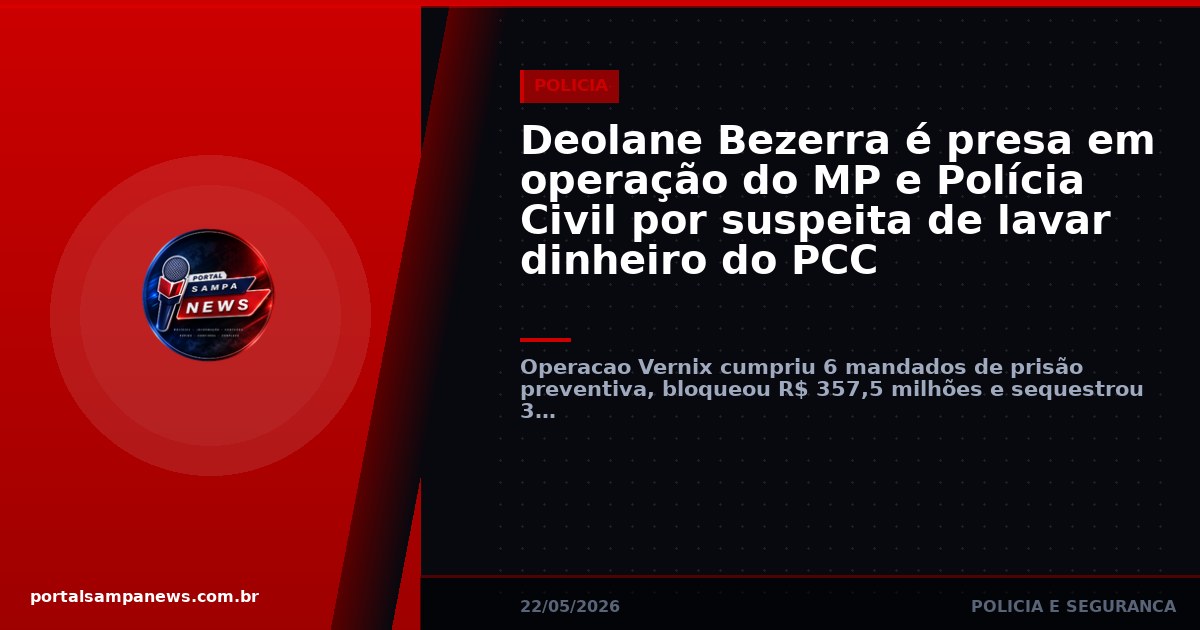 Deolane Bezerra é presa em operação do MP e Polícia Civil por suspeita de lavar dinheiro do PCC
