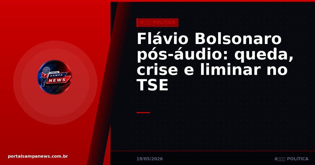 Flávio Bolsonaro pós-áudio: queda, crise e liminar no TSE