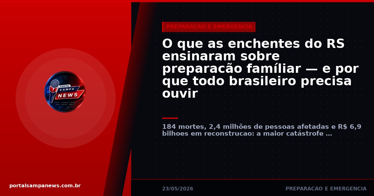 O que as enchentes do RS ensinaram sobre preparacão famíliar — e por que todo brasileiro precisa ouvir