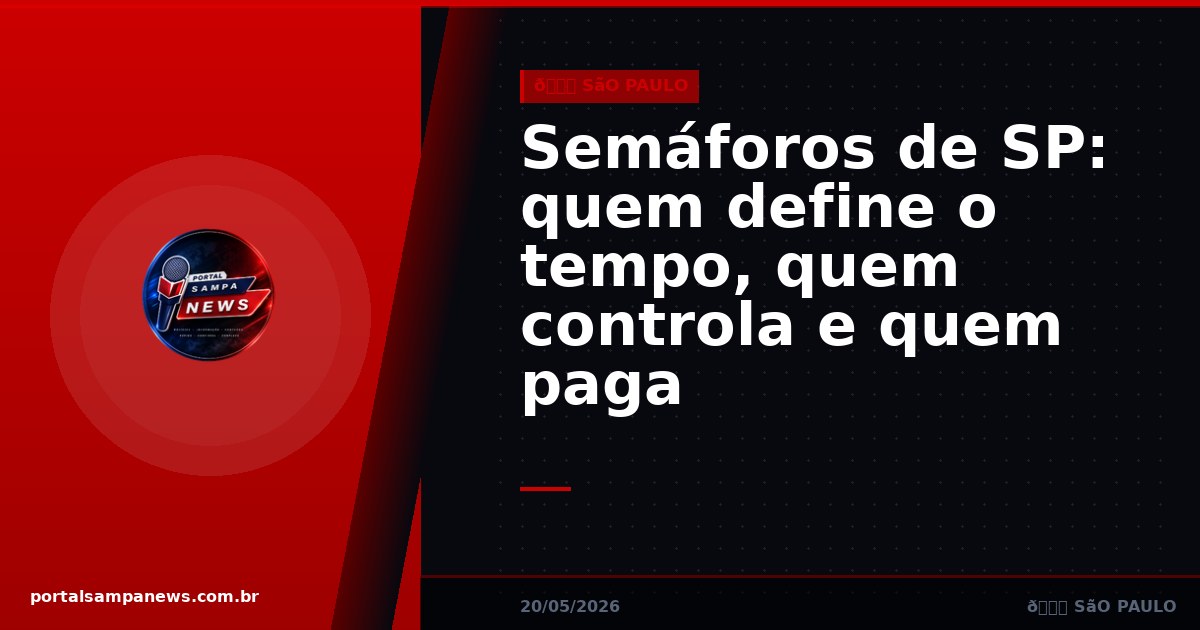 Semáforos de SP: quem define o tempo, quem controla e quem paga