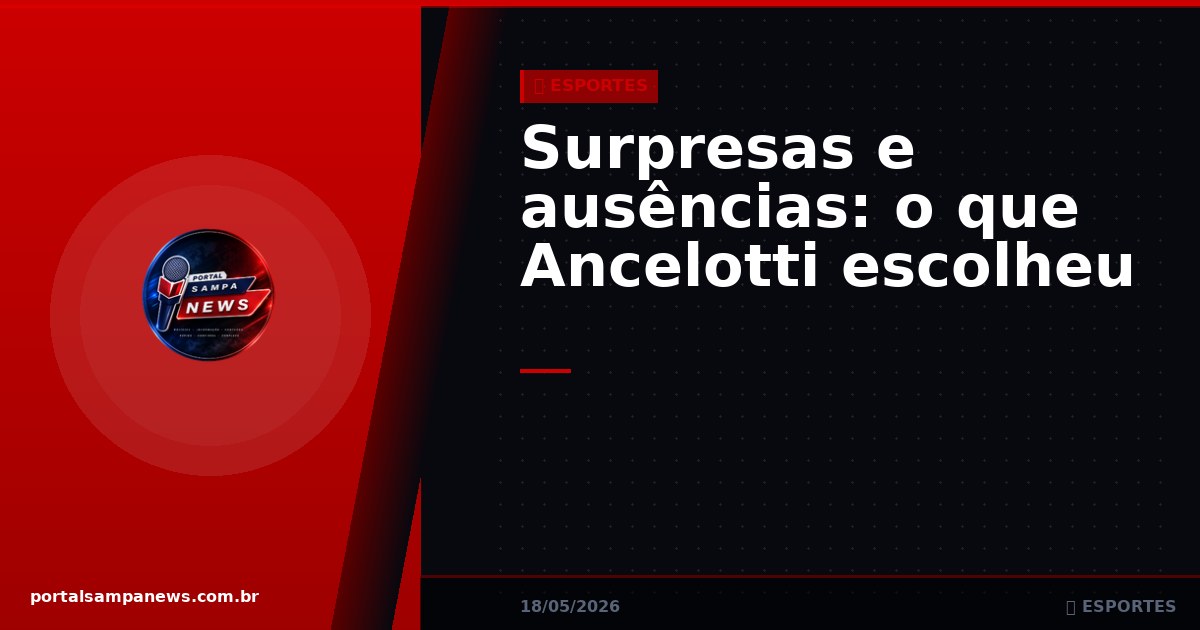 Surpresas e ausências: o que Ancelotti escolheu