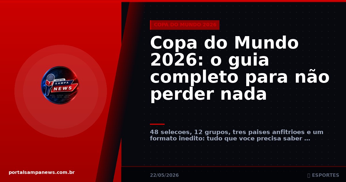 Copa do Mundo 2026: o guia completo para não perder nada