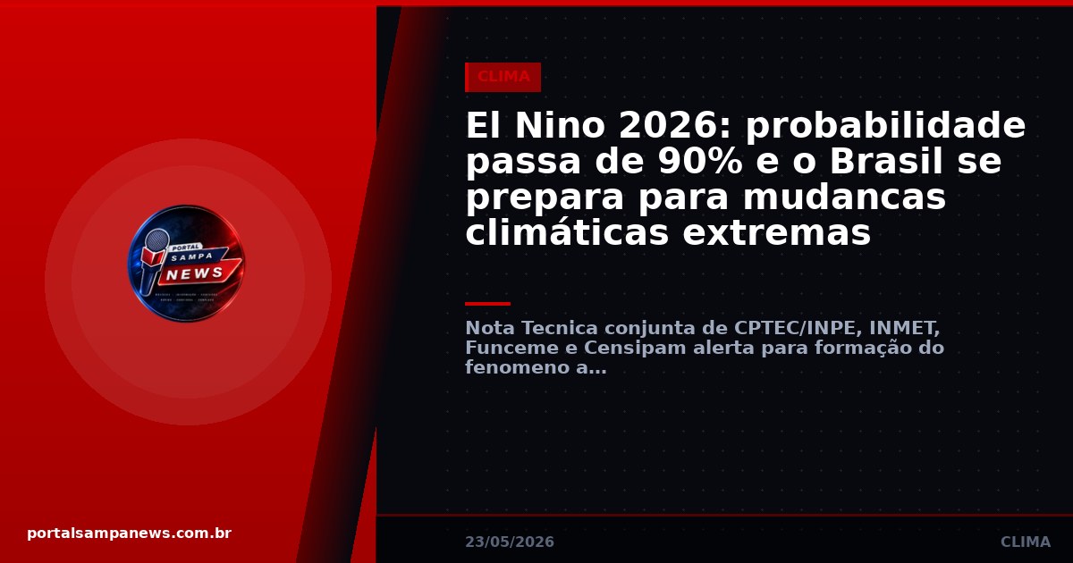 El Nino 2026: probabilidade passa de 90% e o Brasil se prepara para mudancas climáticas extremas