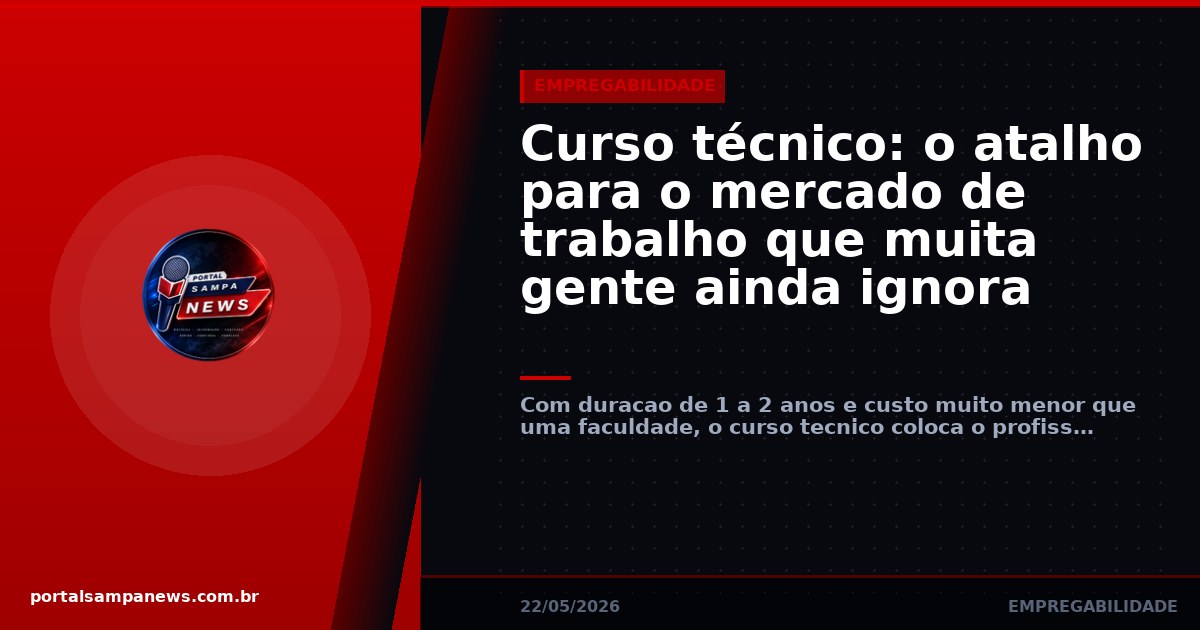Curso técnico: o atalho para o mercado de trabalho que muita gente ainda ignora