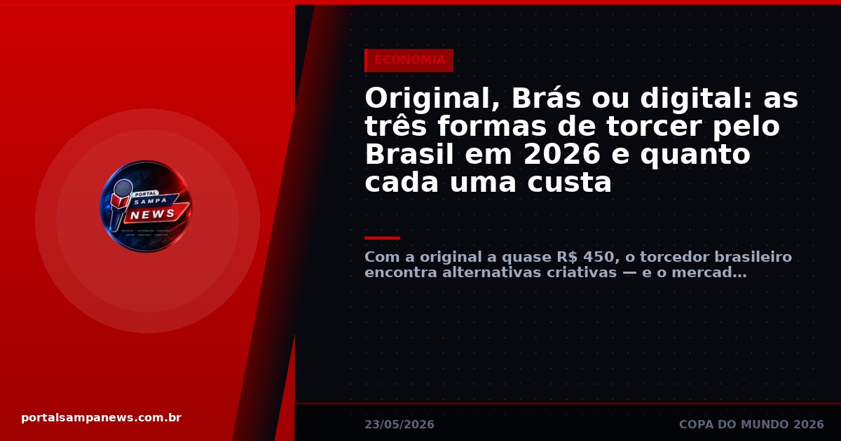 Original, Brás ou digital: as três formas de torcer pelo Brasil em 2026 e quanto cada uma custa