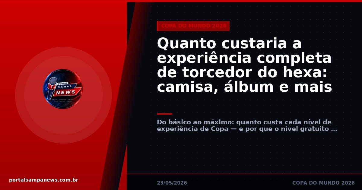 Quanto custaria a experiência completa de torcedor do hexa: camisa, álbum e mais