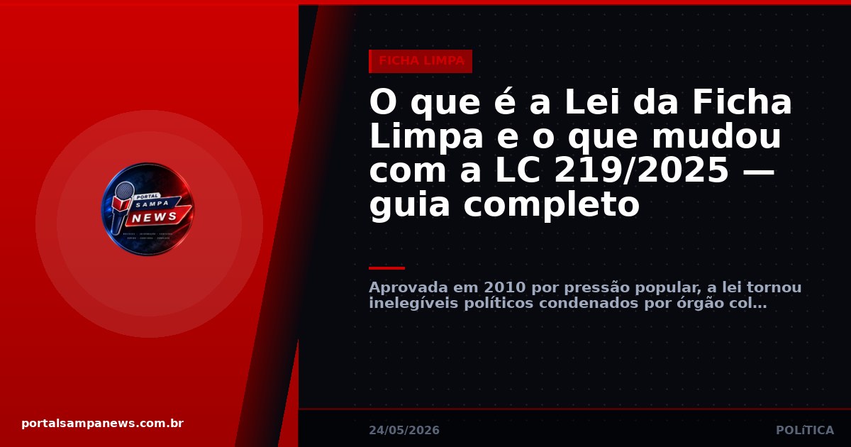 O que é a Lei da Ficha Limpa e o que mudou com a LC 219/2025 — guia completo