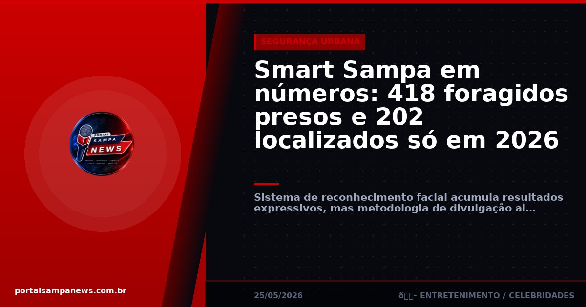 Smart Sampa em números: 418 foragidos presos e 202 localizados só em 2026