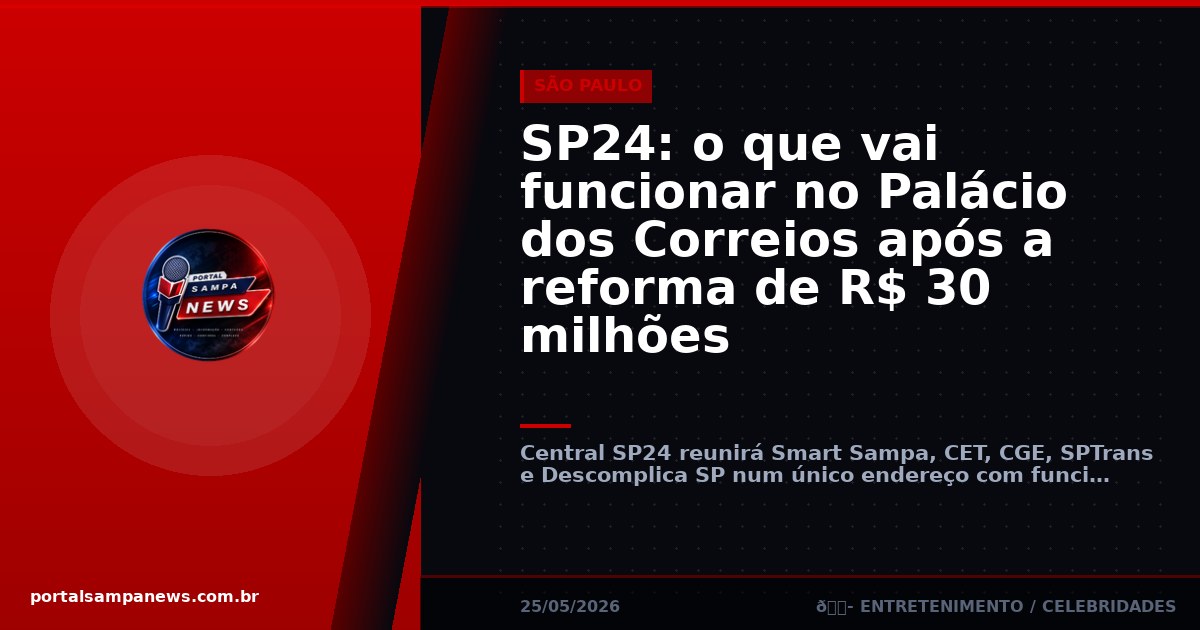 SP24: o que vai funcionar no Palácio dos Correios após a reforma de R$ 30 milhões