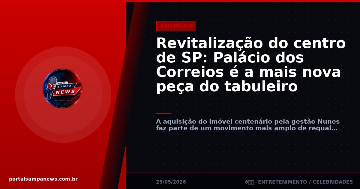 Revitalização do centro de SP: Palácio dos Correios é a mais nova peça do tabuleiro