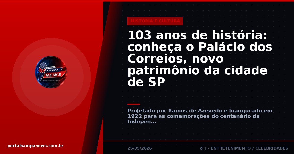 103 anos de história: conheça o Palácio dos Correios, novo patrimônio da cidade de SP