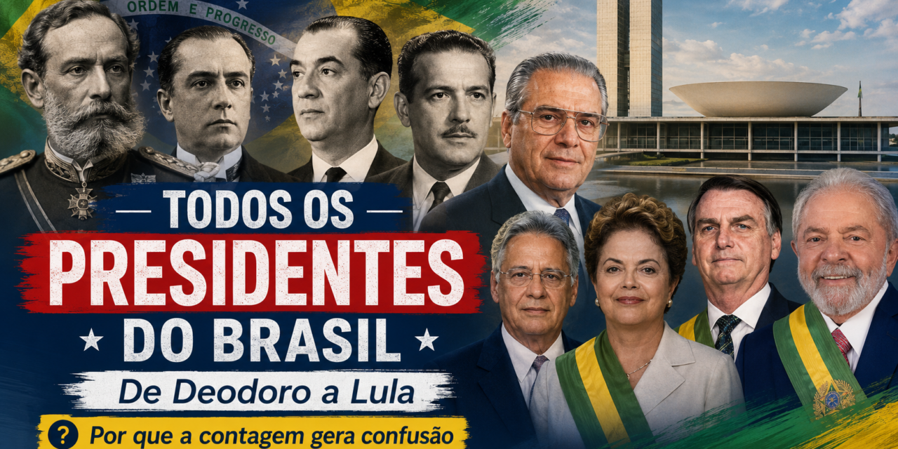 Dossiê: todos os presidentes do Brasil, de Deodoro a Lula — e por que a contagem gera confusão