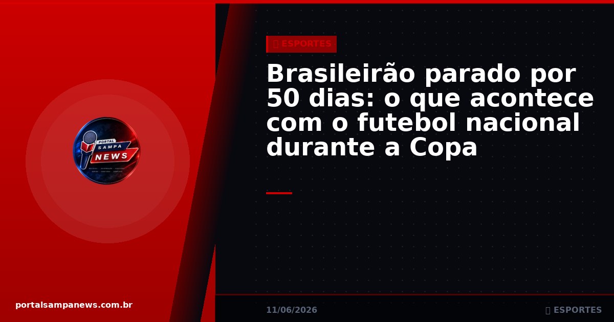 Brasileirão parado por 50 dias: o que acontece com o futebol nacional durante a Copa
