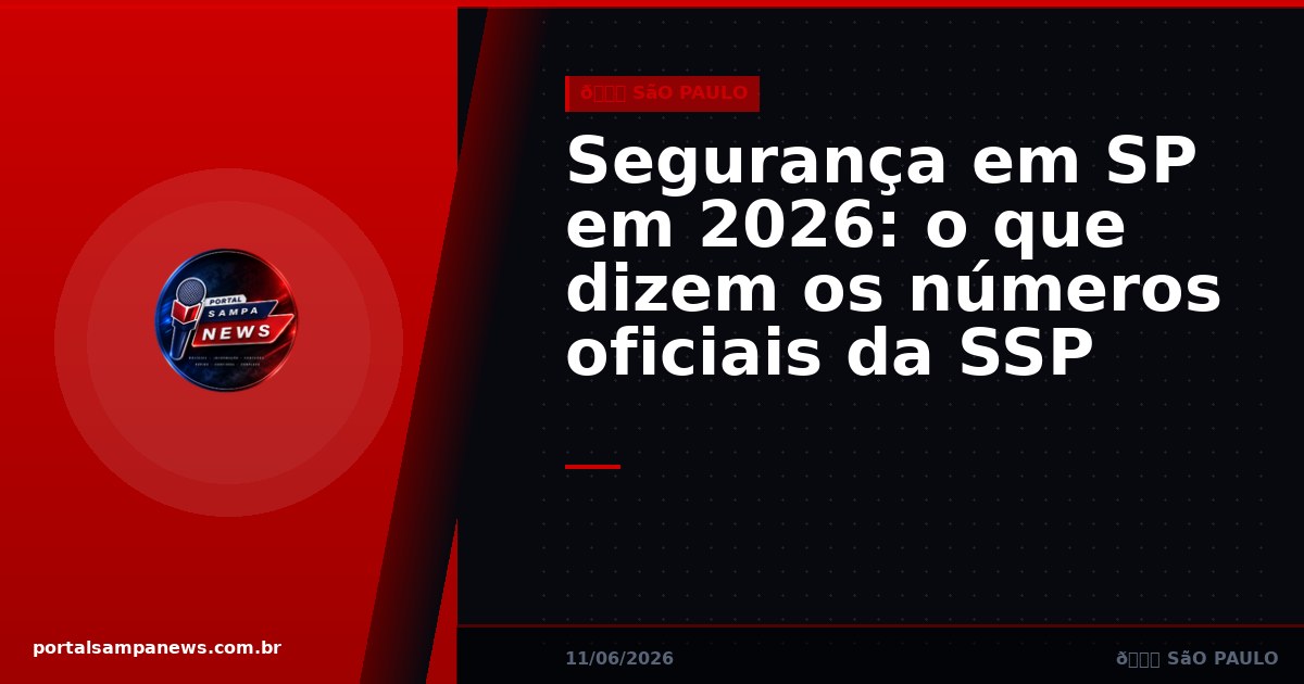 Segurança em SP em 2026: o que dizem os números oficiais da SSP