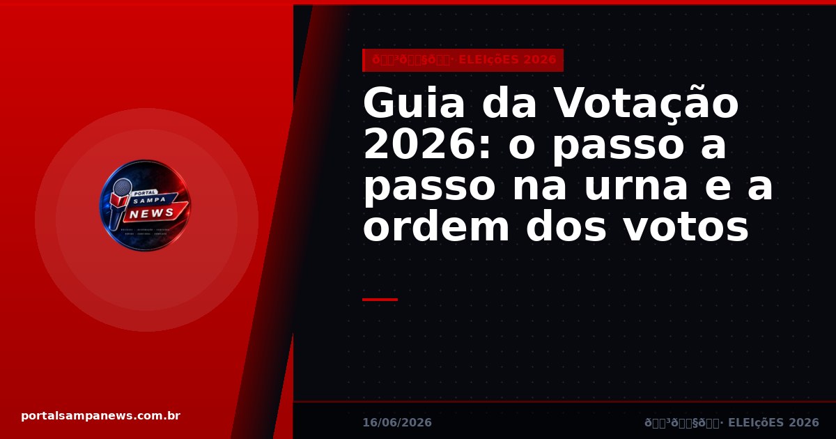 Guia da Votação 2026: o passo a passo na urna e a ordem dos votos