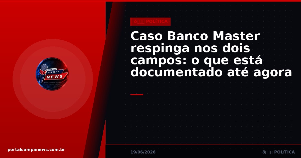 Caso Banco Master respinga nos dois campos: o que está documentado até agora