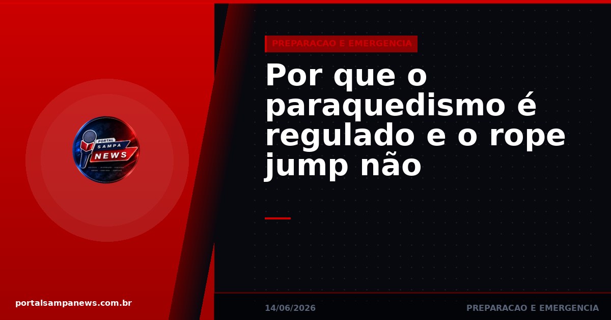 Por que o paraquedismo é regulado e o rope jump não