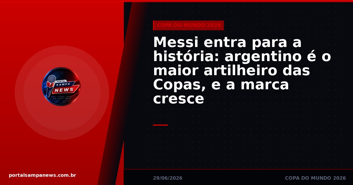 Messi entra para a história: argentino é o maior artilheiro das Copas, e a marca cresce