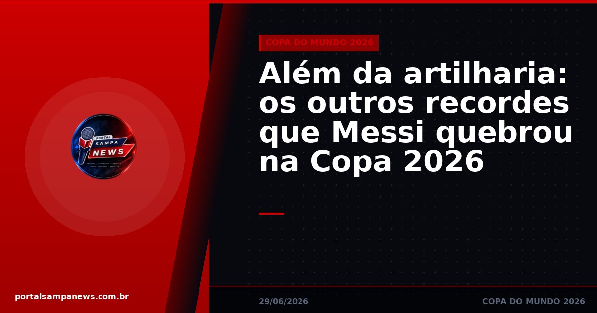 Além da artilharia: os outros recordes que Messi quebrou na Copa 2026
