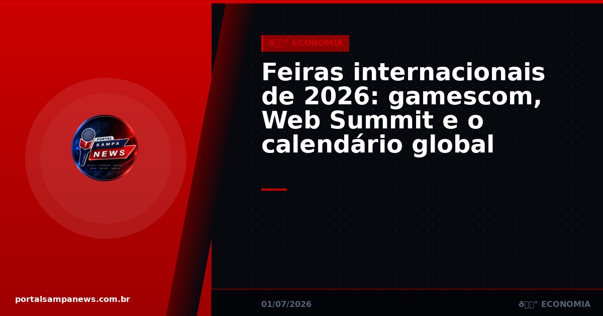 Feiras internacionais de 2026: gamescom, Web Summit e o calendário global